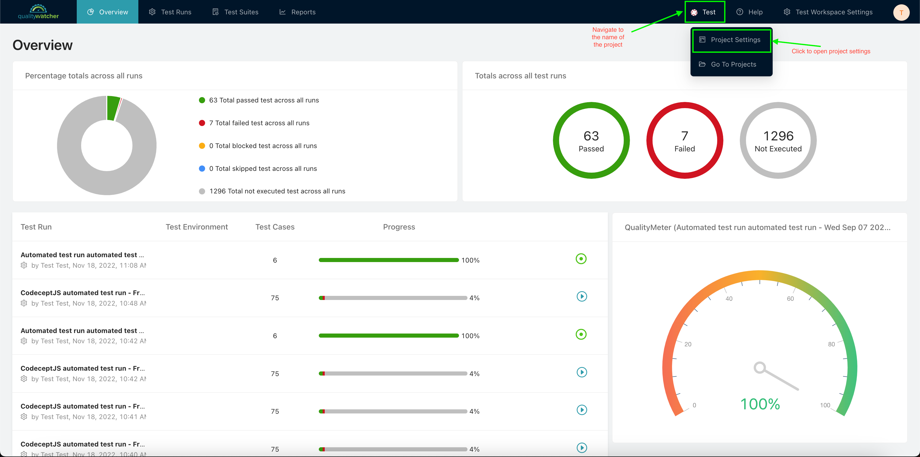 Navigate to Project Settings