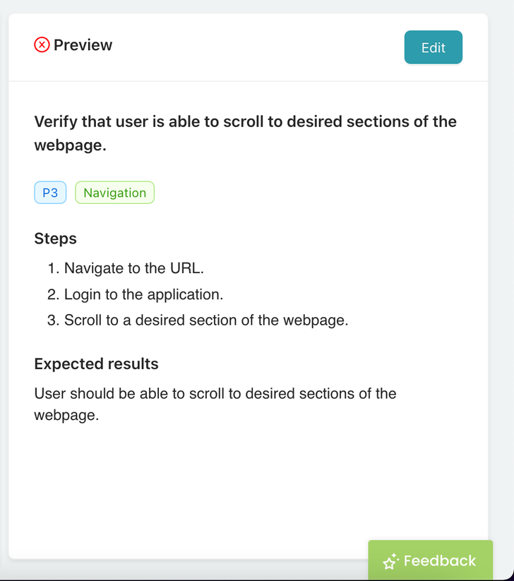 Original Test Case Details