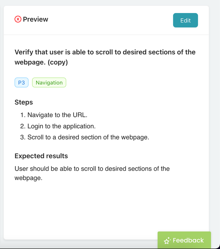 Duplicated Test Case Details