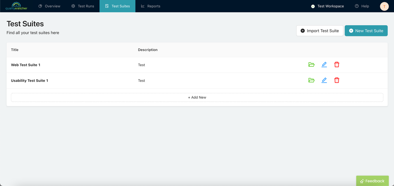 Multiple Test Suites in a Project